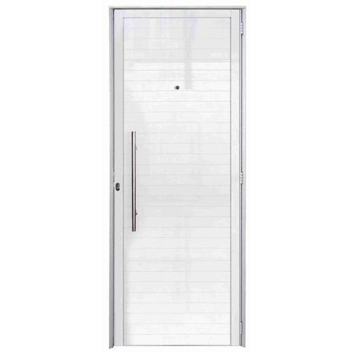 Porta Lambril Alumínio Branco com Puxador Esquerdo 210x80cm
