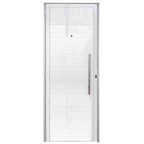 Porta Lambril Alumínio Branco com Puxador Direito 210x80cm