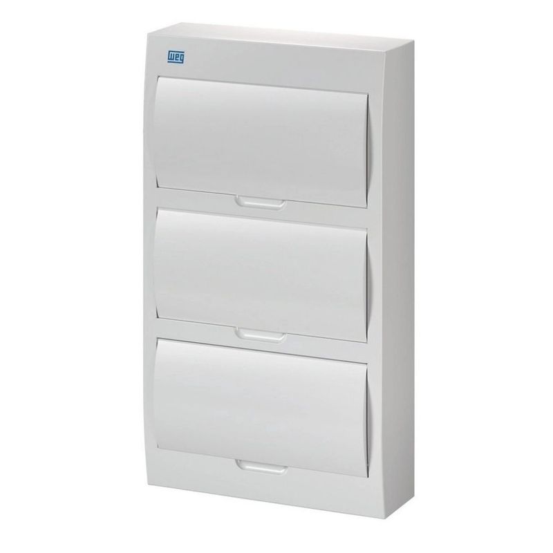 Quadro-PVC-Disjuntor-Sobrepor-sem-Barramento-para-36-Disj-Branco