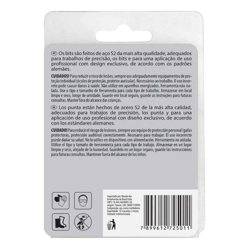 Jogo-de-Bits-Ponta-Dupla-PH2-45mm--10-Pecas-1120955-Gross