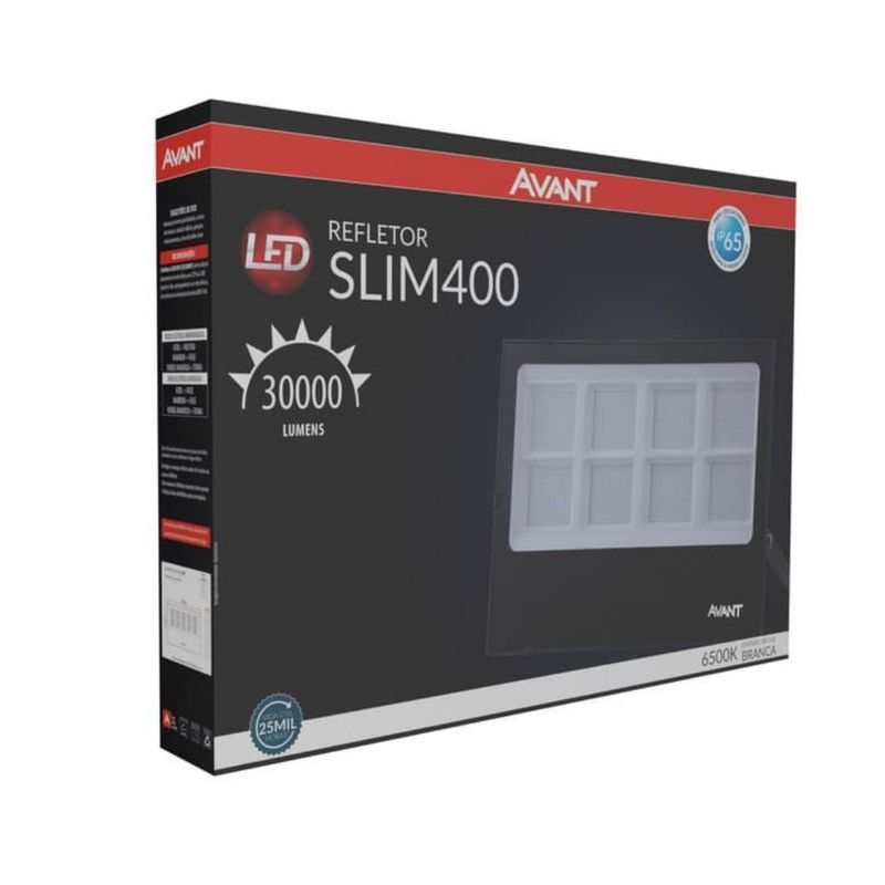 Refletor-de-LED-Slim-400W-IP66-30000-Lumens-Luz-Branca