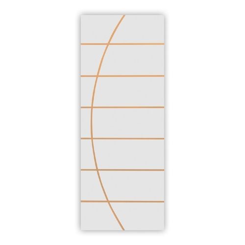 Folha de Porta Frisada Melamínica Colméia Neblina Branco 210x72cm