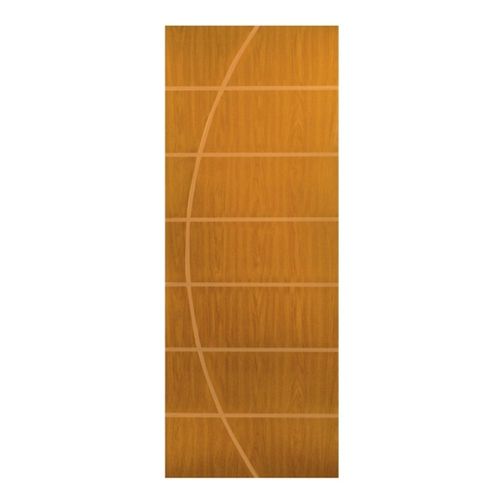 Folha de Porta Frisada Melamínica Colméia Neblina Mogno 210x60cm