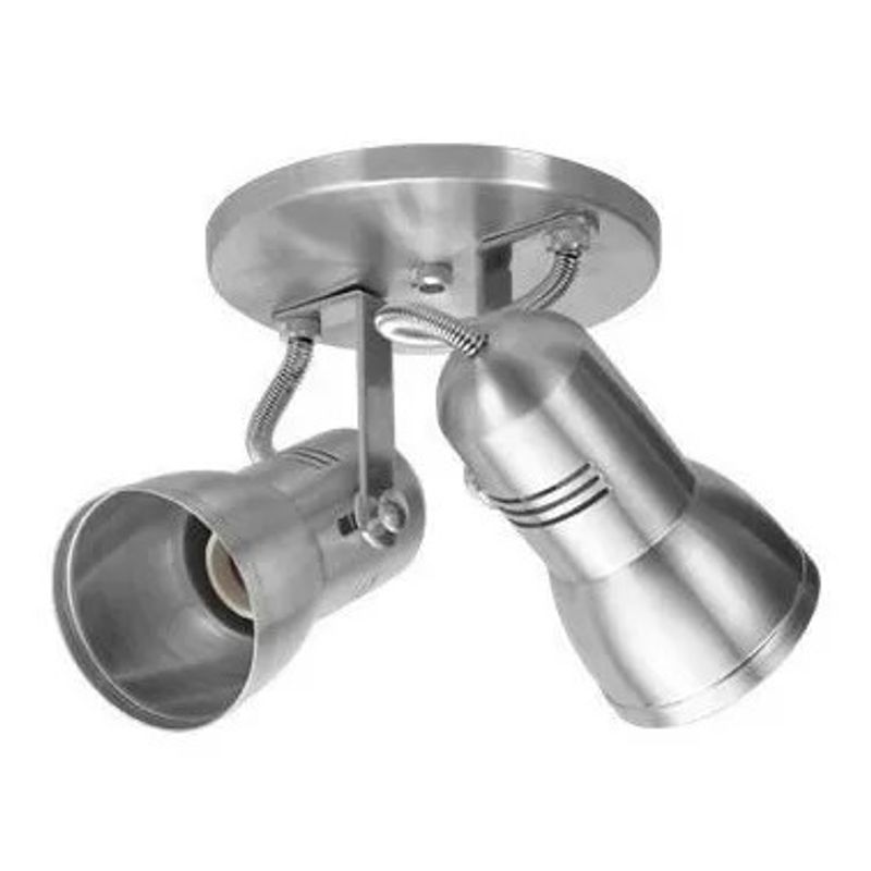 Spot-B-2-Sino-Sobrepor-em-Aluminio-Escovado-para-2-Lampadas-E27