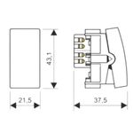 Modulo-Pulsador-para-Campainha-10A-250V-Branco-Home