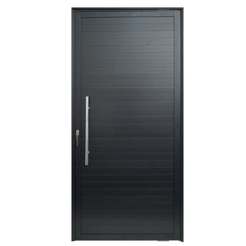 Porta Lambril Alumínio Preto com Puxador Direito 210x100cm