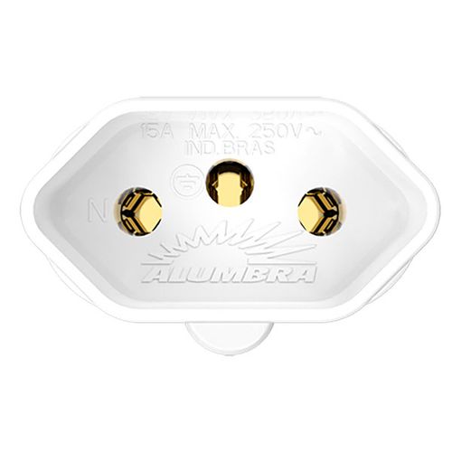Adaptador Reverso 15A 250V Branco