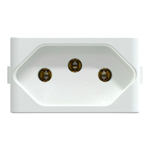 Módulo Tomada 2P+T 10A/250V Branco Fosco Lunare Up