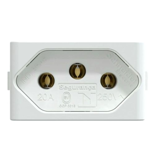 Módulo Tomada 2P+T 20A/250V Branco Fosco Lunare Up