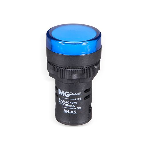 Sinaleiro Led Monobloco 127V IP65 Azul Margirius