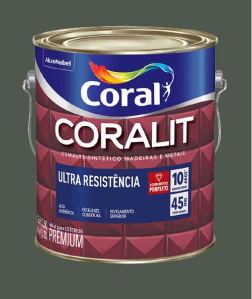 Esmalte Premium Sintético Fosco Coralit Verde Escolar 3,6L Coral