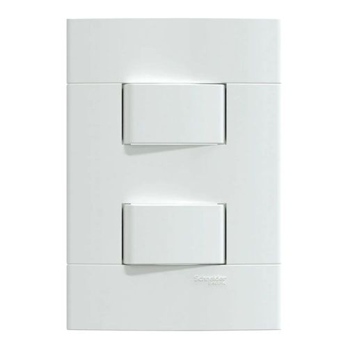 Conjunto 2 Interruptores Simples 10A/250V 4x2 Branco Brilho Lunare Up
