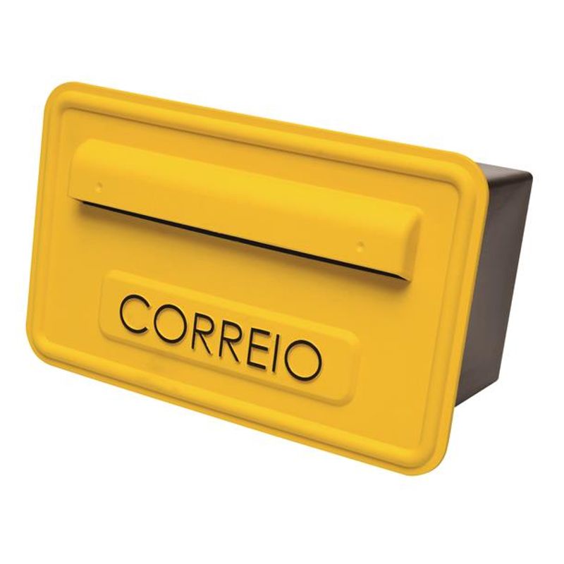 Caixa-de-Correio-Sigma-26x16x16cm-Plastico-Amarelo