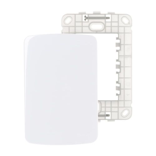 Placa Cega 4x2 com Suporte Branca Linha B3