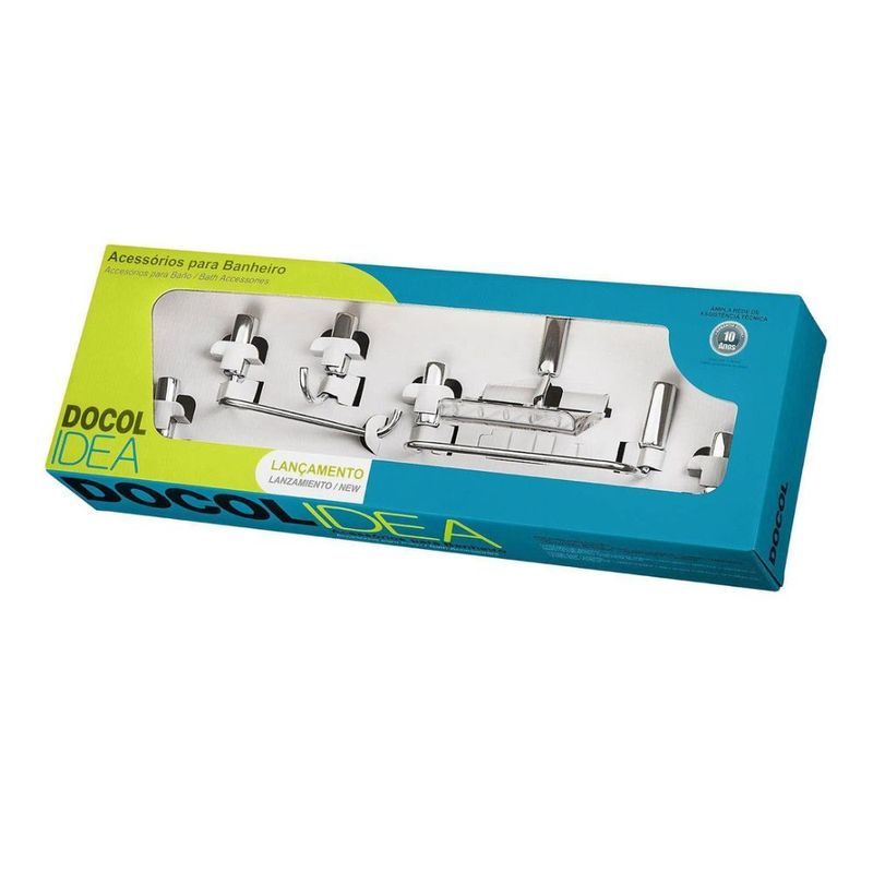 Kit-Acessorios-para-Fixar-Inox-Idea-com-5-pecas-Cromado