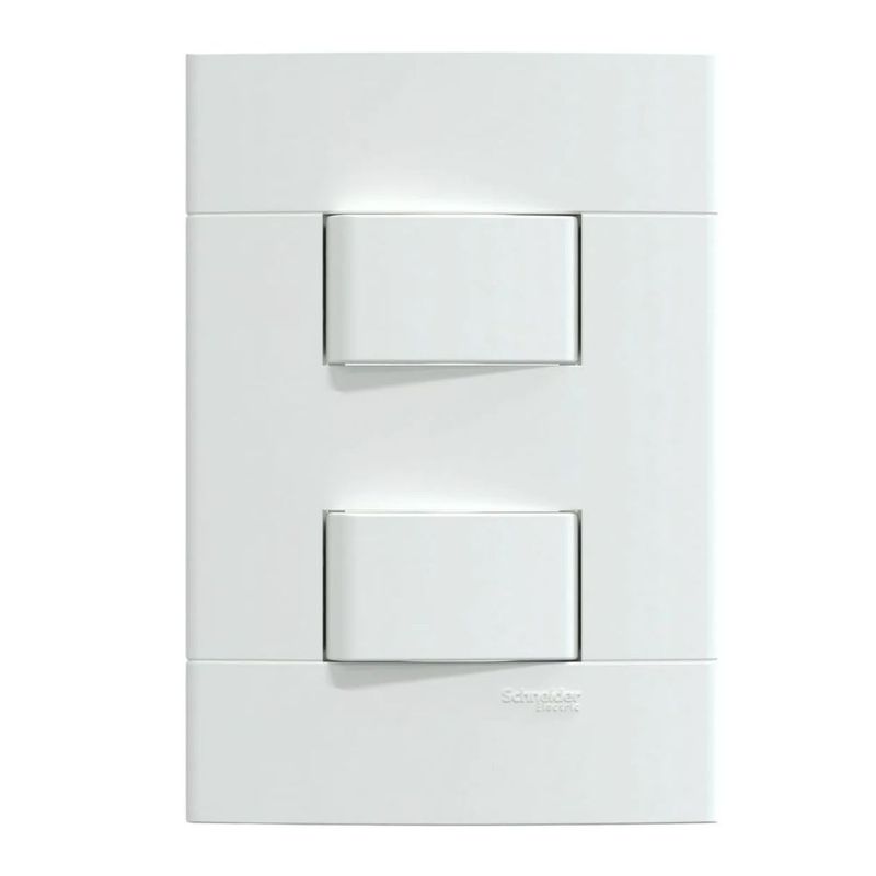 Conjunto-2-Interruptores-Simples-10A-250V-4x2-Branco-Fosco-Lunare-Up