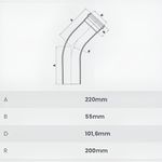 Curva-45-Longa-Esgoto-Serie-Normal-PVC-DN-100-Fortlev