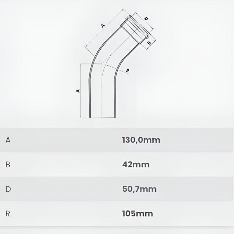 Curva-45-Longa-Esgoto-Serie-Normal-PVC-DN-50-Fortlev