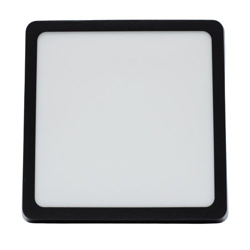 Painel de Led Sobrepor Quadrado Preto 18w 21cm 1260 Lúmens Luz Branca