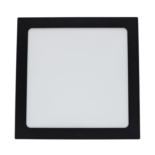 Painel de Led Embutir Quadrado Preto 18w 21cm 1260 Lúmens Luz Branca