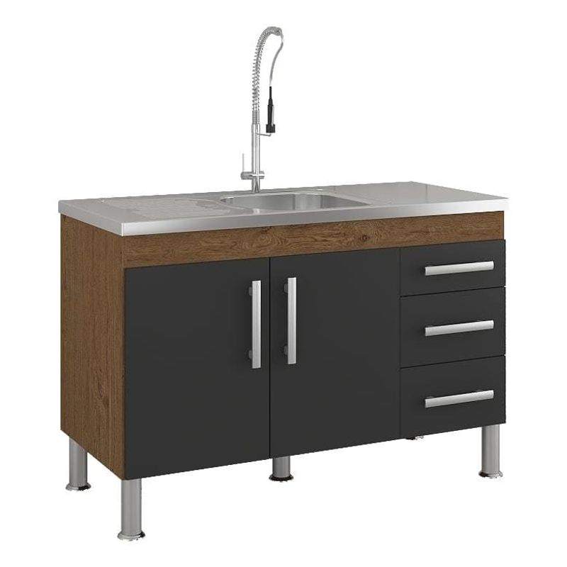 Gabinete-para-Cozinha-Flex-114x80x52cm-MDF-Amendoa-Titanium