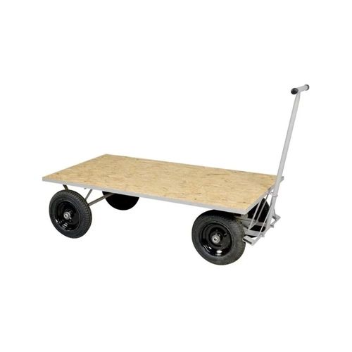 Carrinho Plataforma Madeira Roda Pneumática 1,20m x 60 x 42cm 500Kg