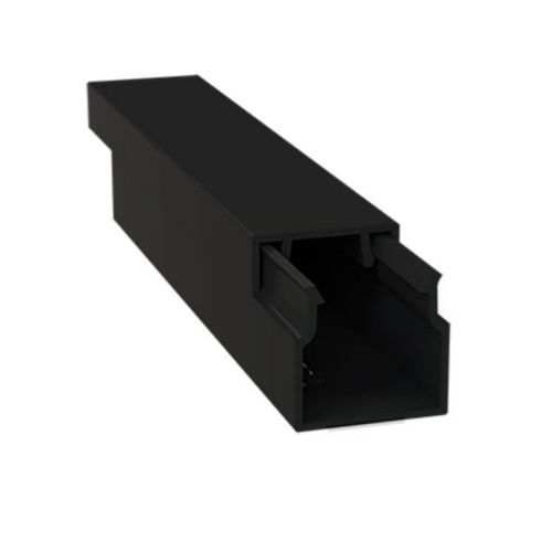 Canaleta com Adesivo 10x10mm Preta Alumbra 2 Metros