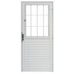 Porta-Postigo-Vidro-Liso-Aluminio-Branco-Direito-210x80cm