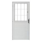 Porta-Postigo-Vidro-Liso-Aluminio-Branco-Esquerdo-210x80cm