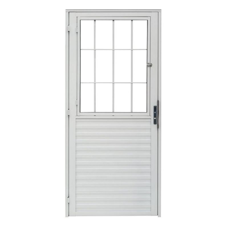 Porta-Postigo-Vidro-Liso-Aluminio-Branco-Esquerdo-210x80cm