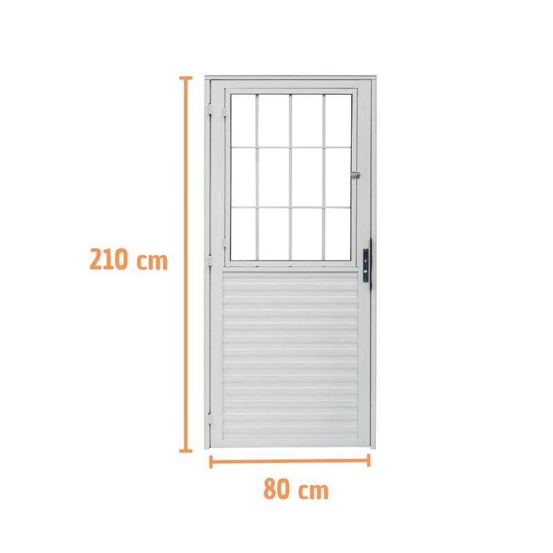 Porta-Postigo-Vidro-Liso-Aluminio-Branco-Esquerdo-210x80cm