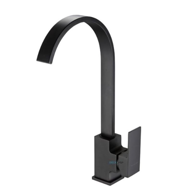 Monocomando-para-Cozinha-Mesa-Bica-Alta-Preto-Luxo-Curva-36cm