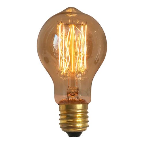 Lâmpada de Filamento de Carbono Retrô A19 40W E27 Luz Âmbar 127V