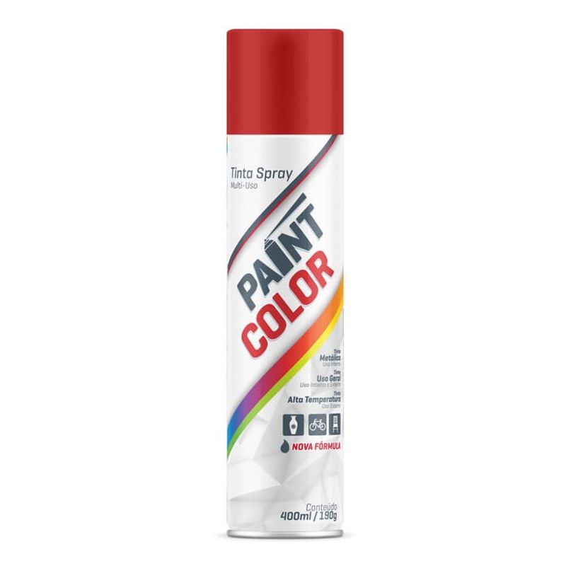 Tinta-Spray-Uso-Geral-Vermelho-400ml-Paintcolor
