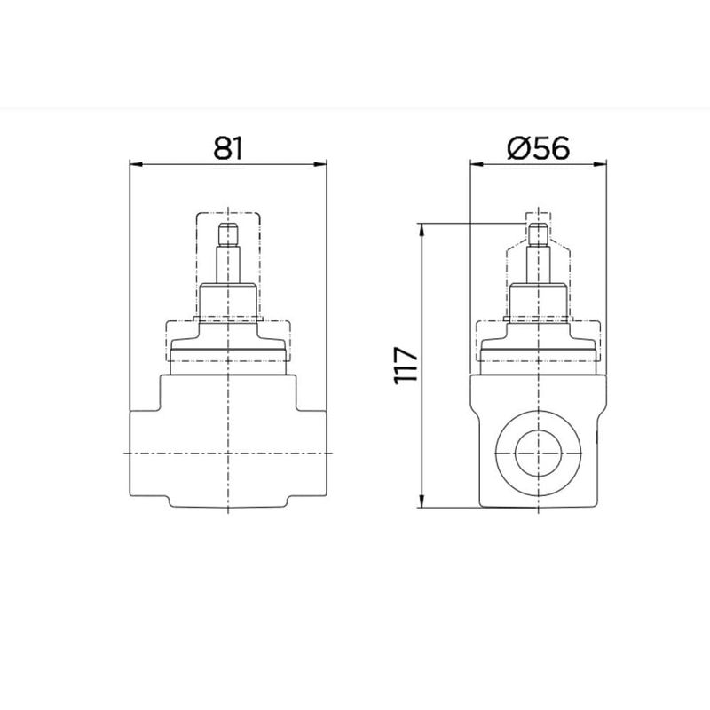 Base-para-Registro-de-Gaveta-Bruto-4509-para-Tubulacao-PPR-25mm-Docol