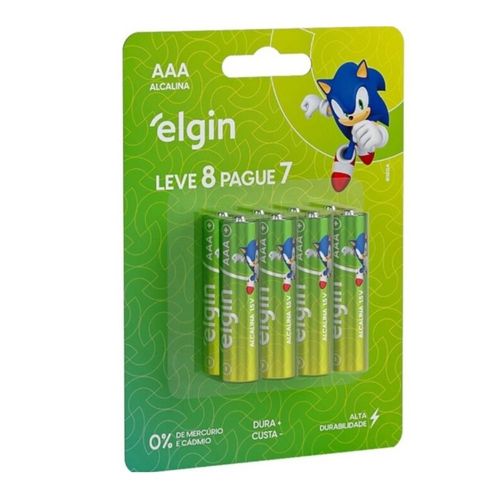 Pilha Alcalina 1.5V Tipo AAA Blister com 8 unidades