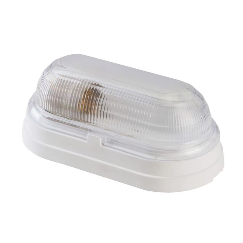 Tartaruga-em-Polipropileno-Branca-sem-Grade-IP54-para-1-Lampada-E27