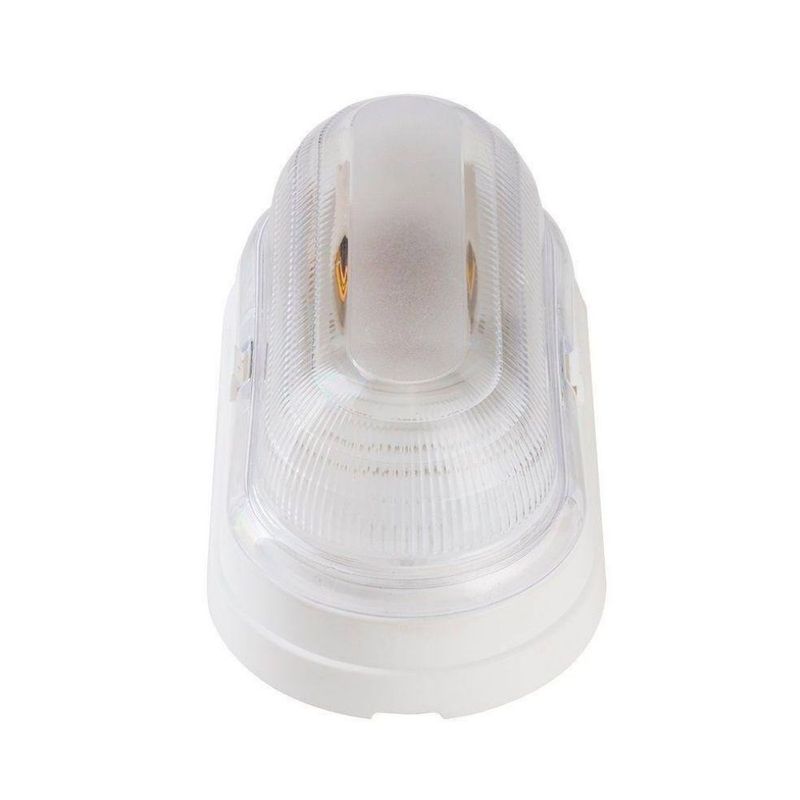 Tartaruga-em-Polipropileno-Branca-sem-Grade-IP54-para-1-Lampada-E27