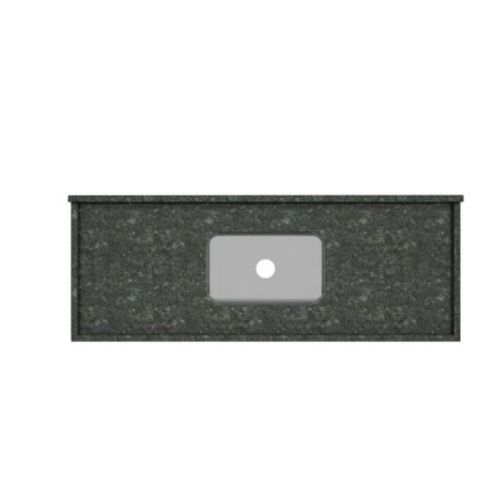 Pia para Cozinha Granito 120x55cm Verde Ubatuba com Cuba Central 11cm