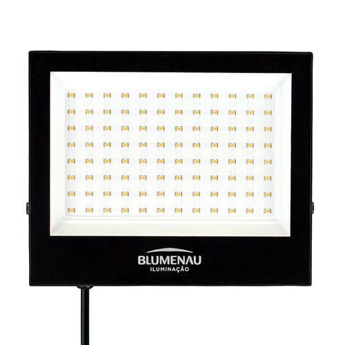 Refletor de Led Alumínio IP66 100W 7800 Lúmens Bivolt Luz Branca
