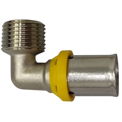 Cotovelo Macho Gás 16mmx1/2 Prensar Multi Emmeti