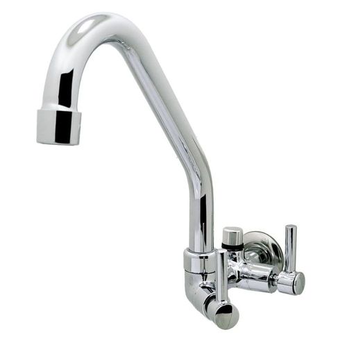 Torneira para Cozinha Parede 1/4V Bica Móvel Cromado C29