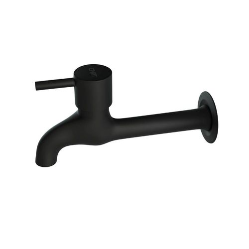 Torneira para Tanque/Jardim Parede Curta Metal Alavanca Preto Fosco