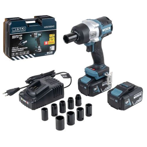 Chave de Impacto 1/2" 18V 700Nm WS2392K2 2 Baterias 4.0 A.h Wesco