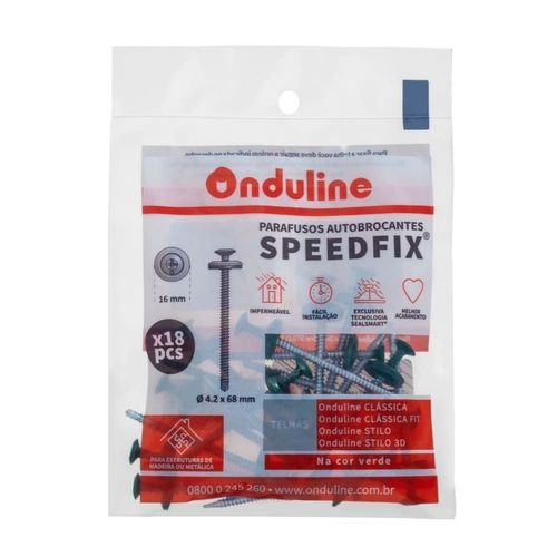 Kit Parafuso Speedfix Verde Pacote 18 Unidades Onduline