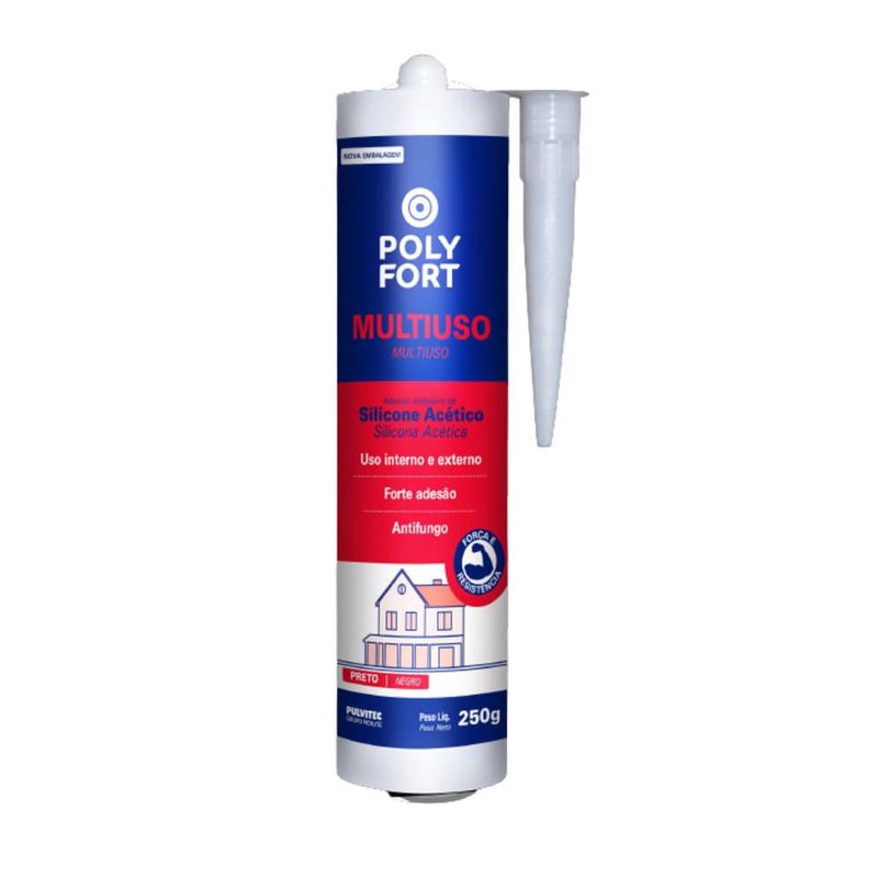 Silicone-Acetico-Polyfort-Multiuso-Preto-250g-Pulvitec