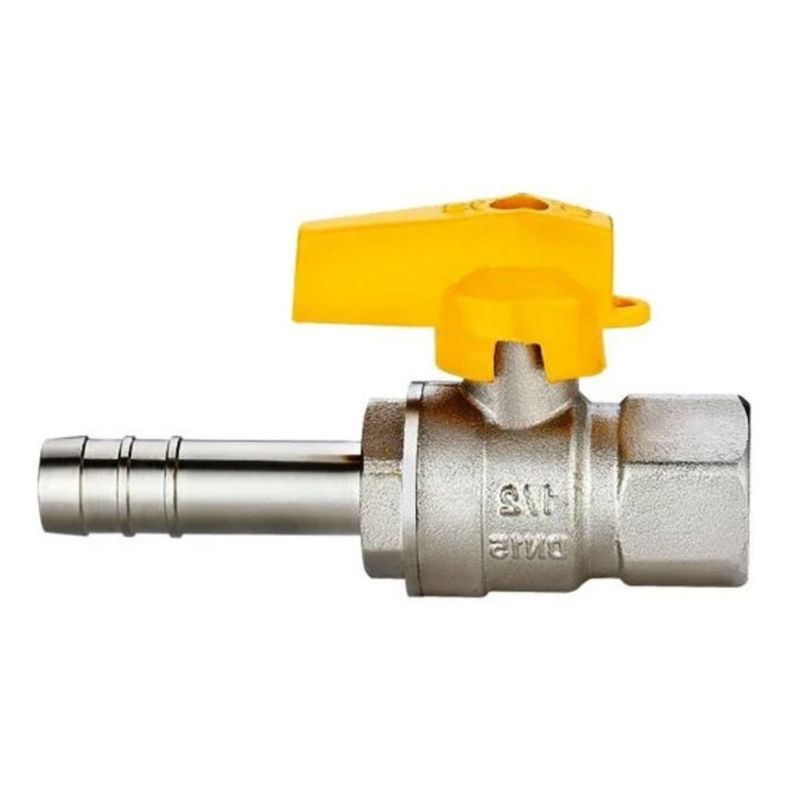 Valvula-de-Esfera-Gas-Borboleta-Femea-BSP-1-2x3-8--Espigao-Emmeti