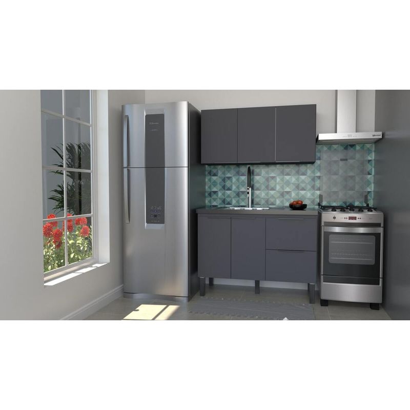 Gabinete-para-Cozinha-Cisne-114x515x86cm-MDP-MDF-Cinza