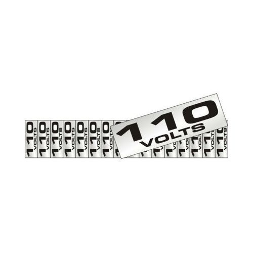 Placa Voltagem 110V 5x25cm em Alumínio 16 Peças