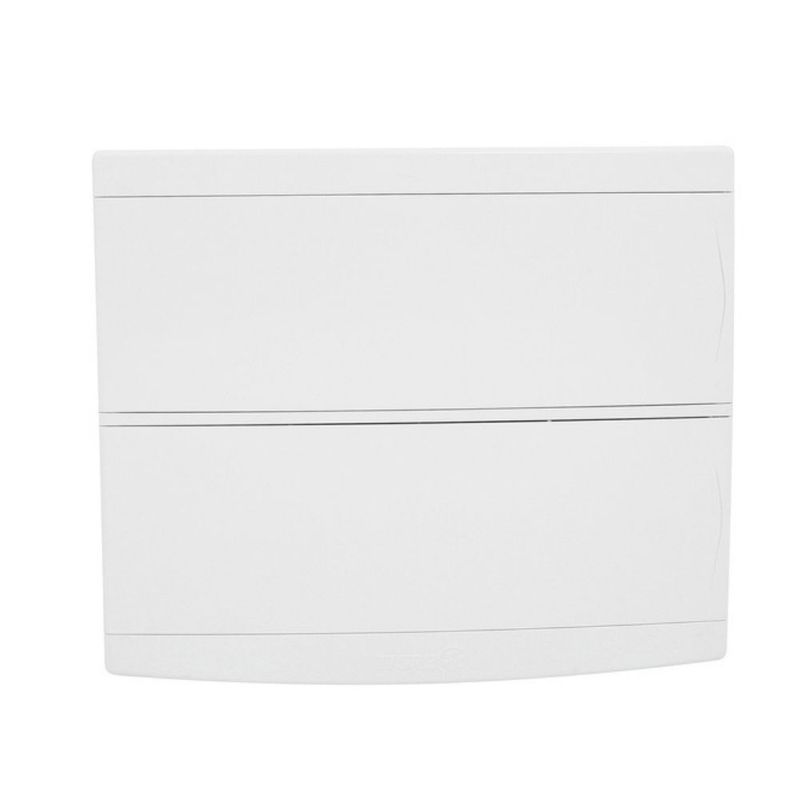 Quadro-PVC-Disjuntor-Embutir-sem-Barramento-para-32-Disj-Slim-Branco